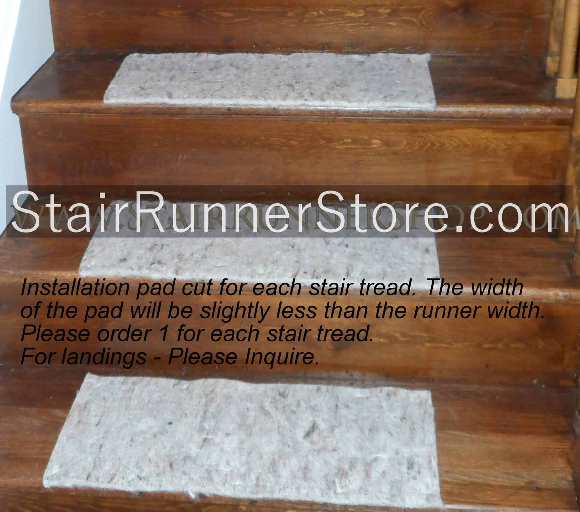 Carpet pad store for stairs