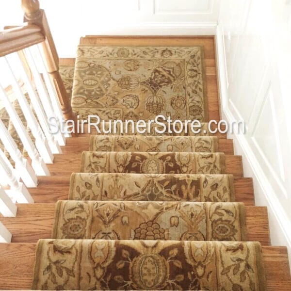 Grand-Moghul-Stair-Runner-Gold-Custom-Landing Shipped ready to Install