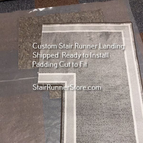 Mysterio-Stair-Runner-Dark-Silver-Custom-Landing Shipped Ready to Install