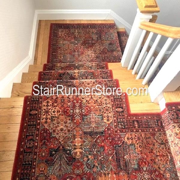 Imperial Baktiari Stair Runner, 2 landing stair runner installation