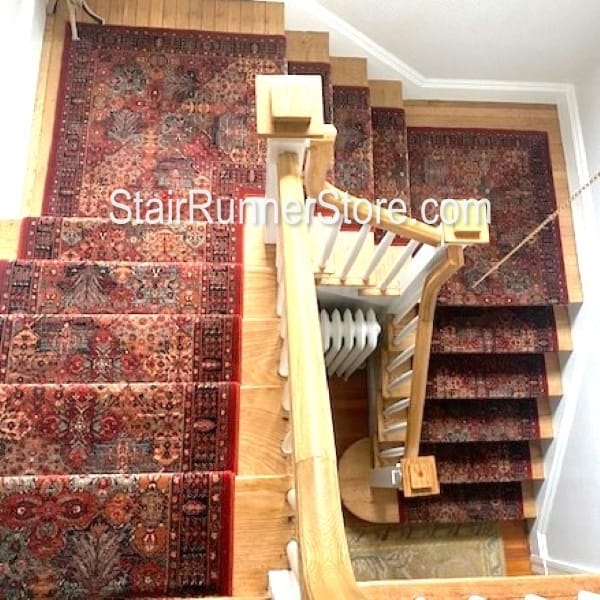 Imperial Baktiari Stair Runner, 2 landing stair runner installation