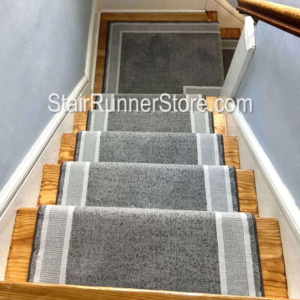 Mysterio-Stair-Runner-Dark-Silver-Custom-Landing Shipped Ready to Install