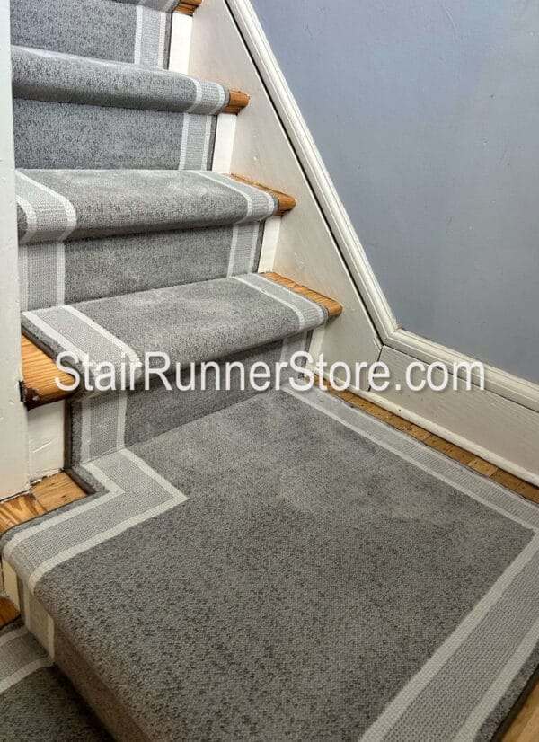 Mysterio-Stair-Runner-Dark-Silver-Custom-Landing Shipped Ready to Install