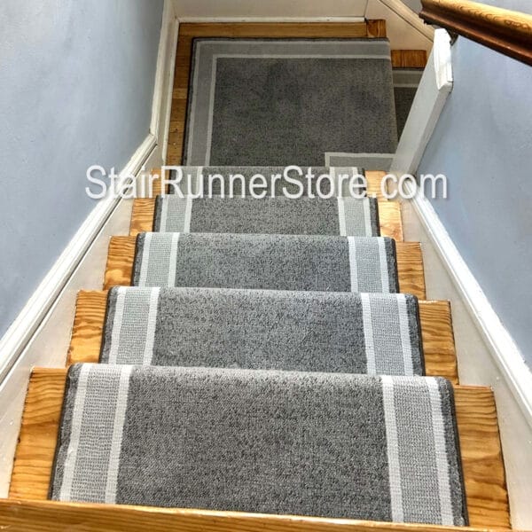 Mysterio-Stair-Runner-Dark-Silver-Custom-Landing Shipped Ready to Install