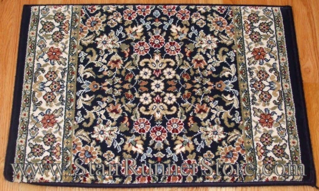 Ancient Garden Stair Runner 57078 Blue 31"