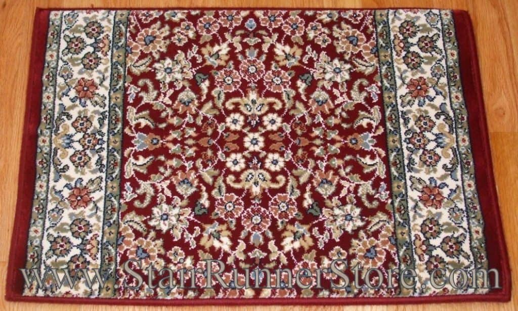 Ancient Garden Stair Runner 57078 Red 26"