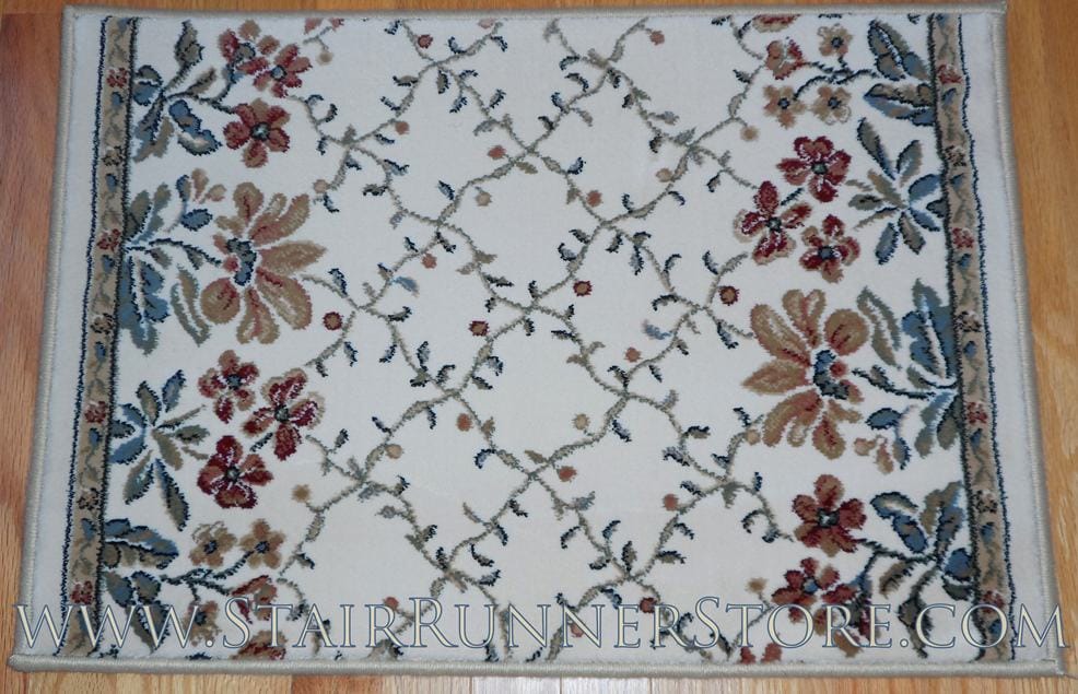 Ancient Garden 57084 Stair Runner Ivory 26"