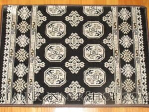 Ancient Garden Stair Runner 57102 Charcoal 31"