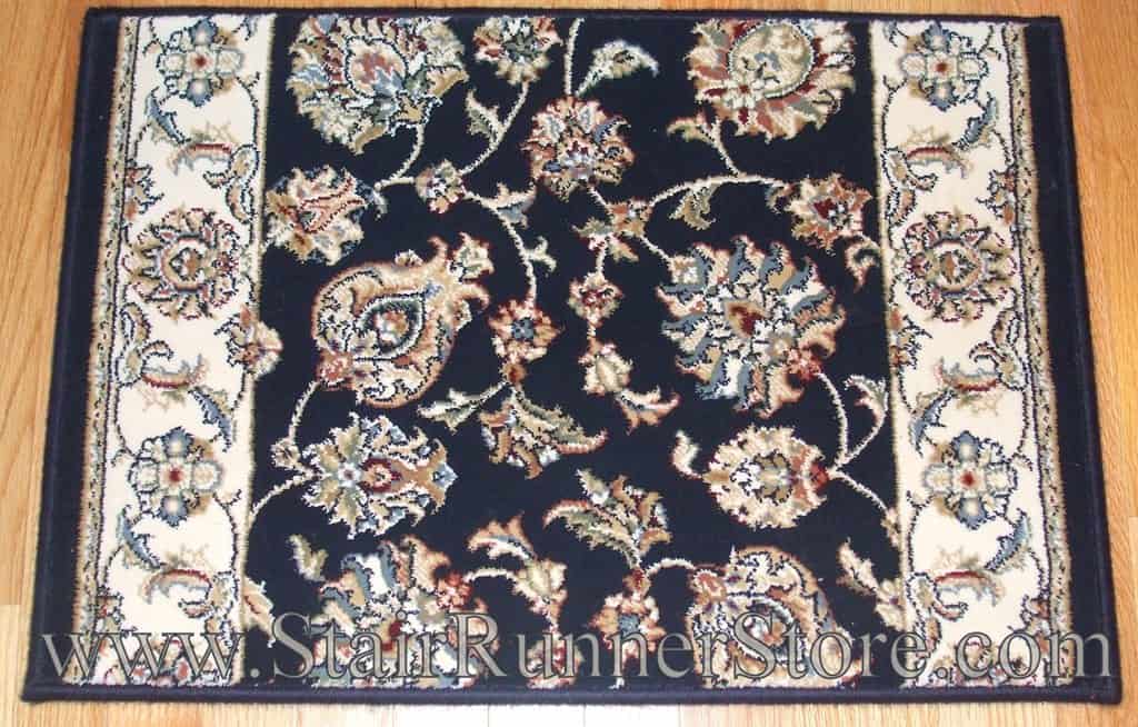 Ancient Garden Stair Runner 57365 Navy Blue 31"
