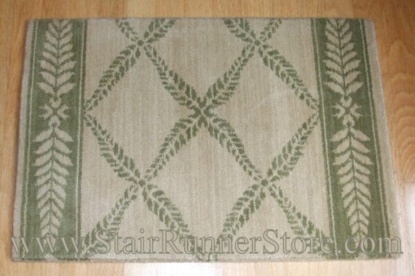 Nourison Chateau Normandy Stair Runner IvoryGreen 36"