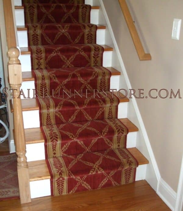 Normandy Ruby Straight stair runner installation, by The Stair Runner Store