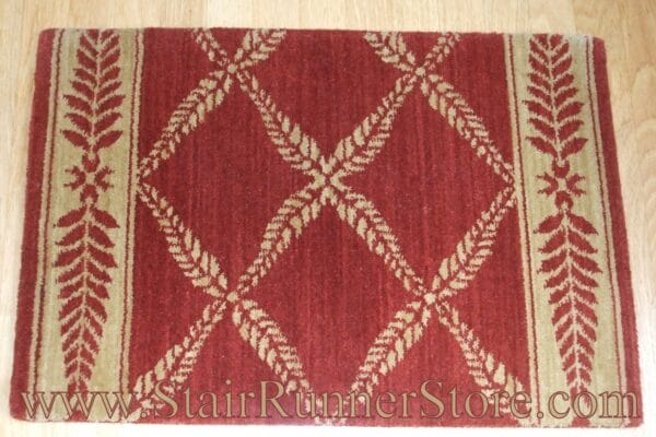 Nourison Chateau Normandy Stair Runner Ruby 27"