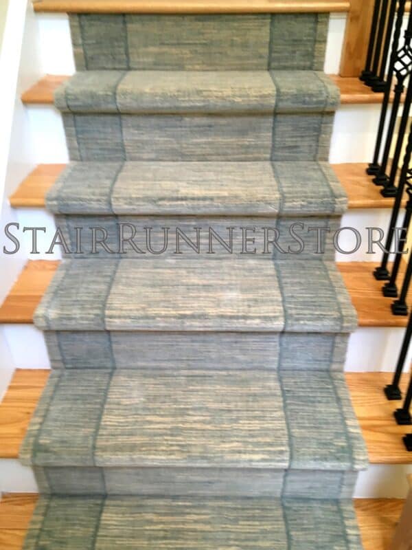 Nourison Grand Textures Stair Runner Harbor 36 installed by Stair Runner Store