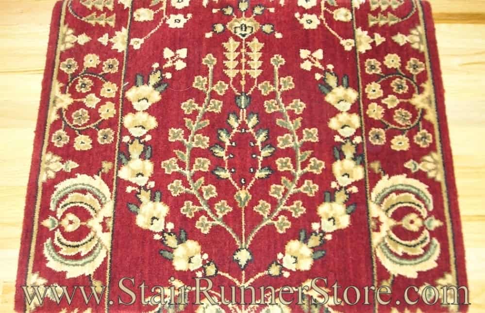 Nourison Sarouk Stair Runner Burgundy 41"
