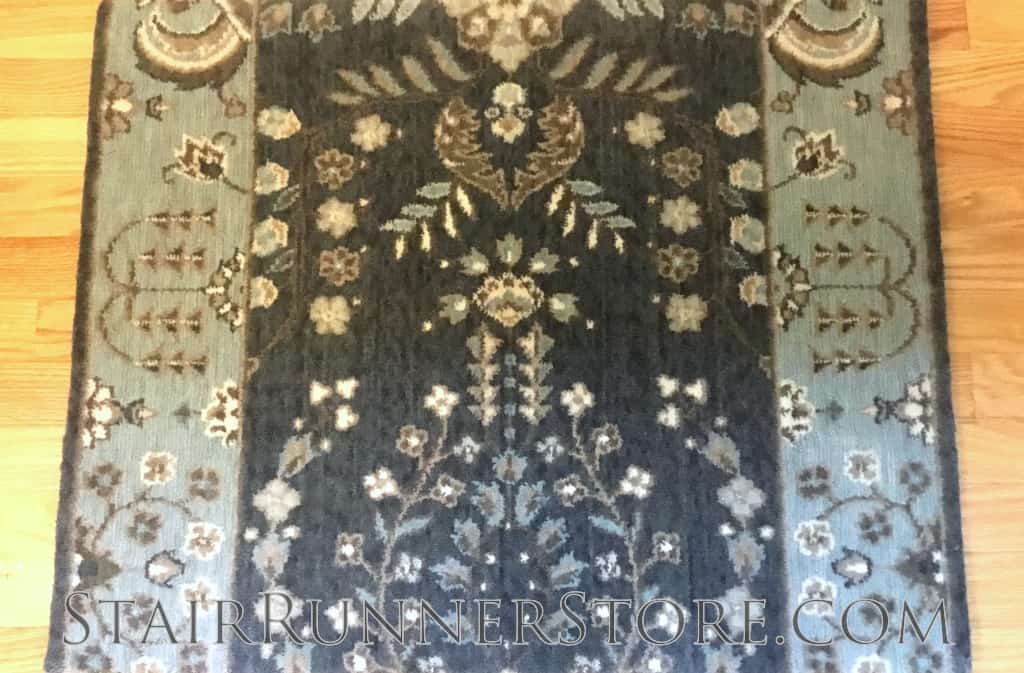 Nourison Sarouk Stair Runner Graphite 30"