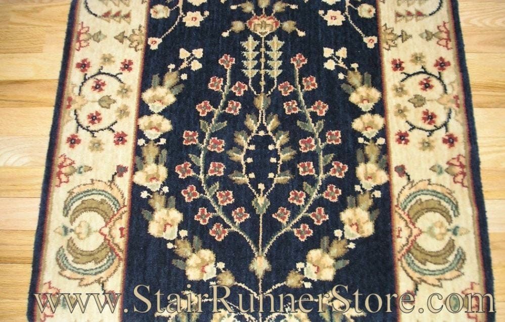 Nourison Sarouk Stair Runner Midnight 30"