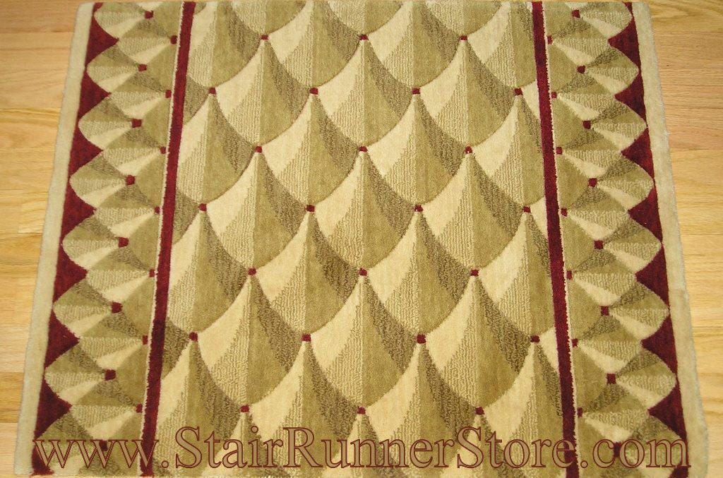 Nourison Shadowscape Stair Runner BeigeRed 30"