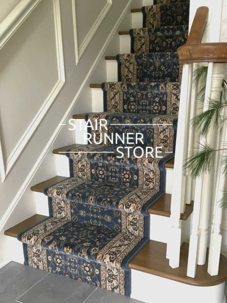 Brilliant 72284 Blue Stair Runner Installation