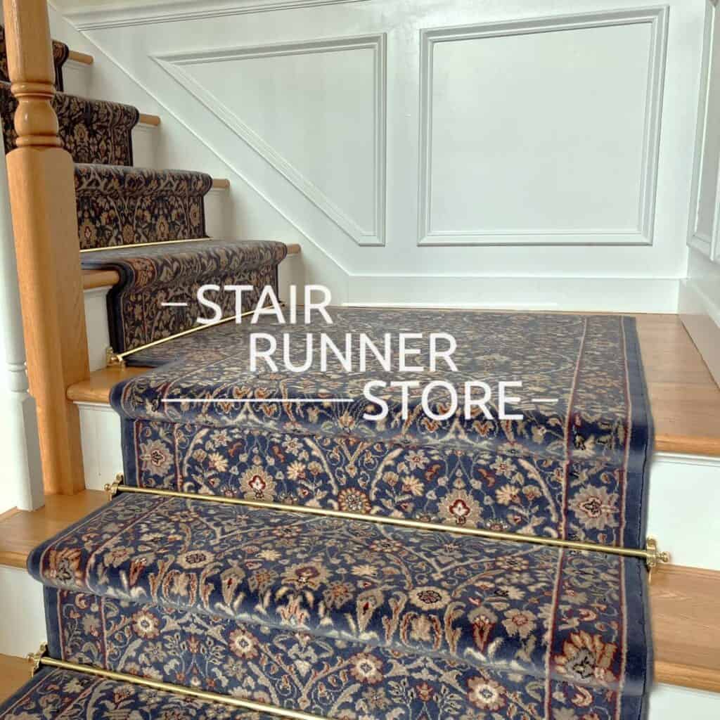 Brilliant 7278 Slate Stair Runner Custom Landing Installation