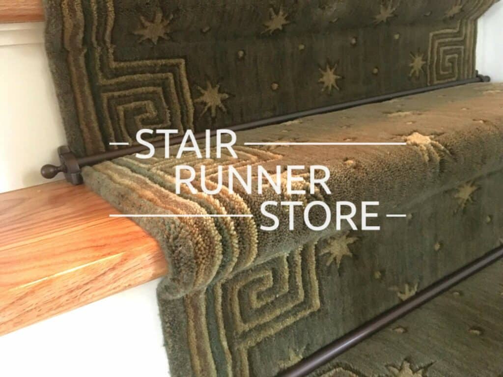 Celestial Stair Runner with decorative hardware