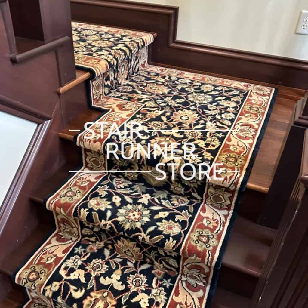 Grand Kashan Midnight Stair Runner Landing 2, Inspiration Gallery by Stair Runner Store