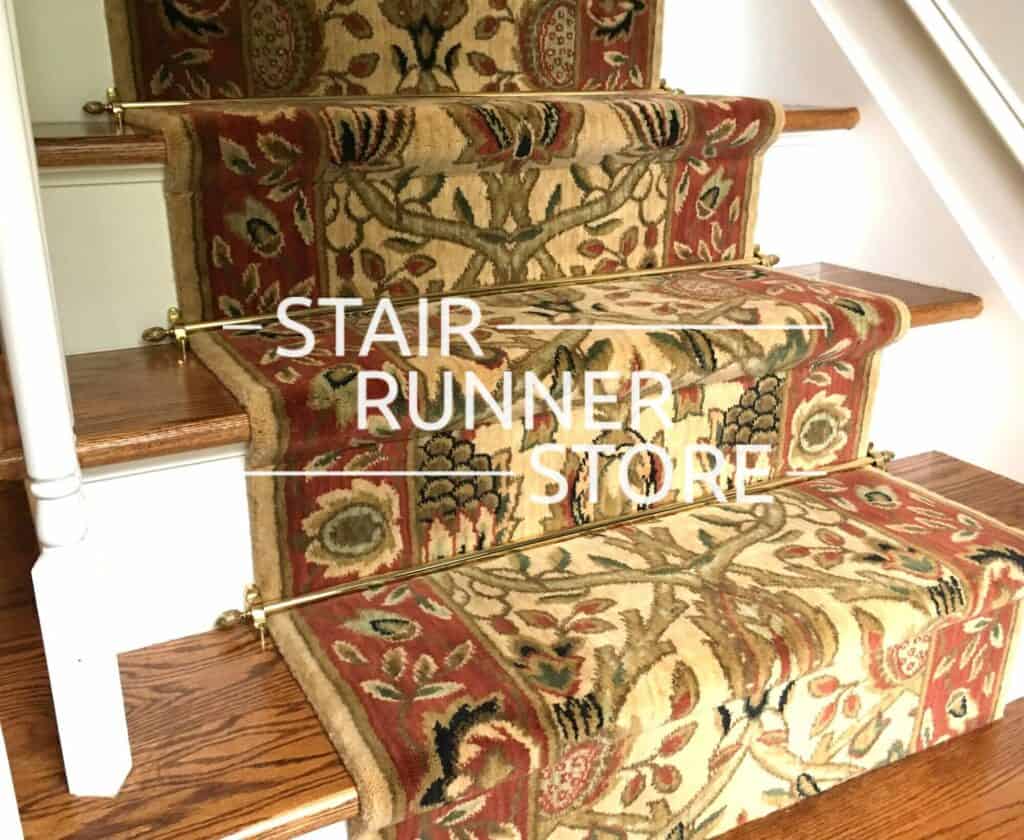 Grand Moghul Beige Stair runner installation