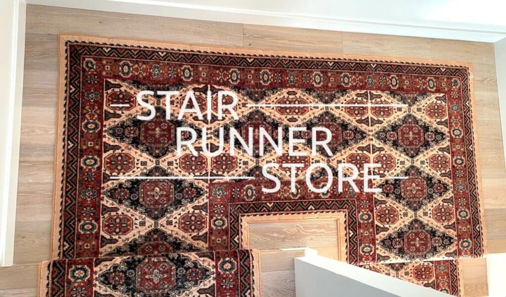 Kashkai Crimson Custom Landing Stair Runner 3