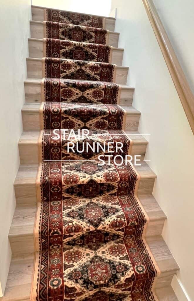 Kashkai Crimson Stair Runner Installation