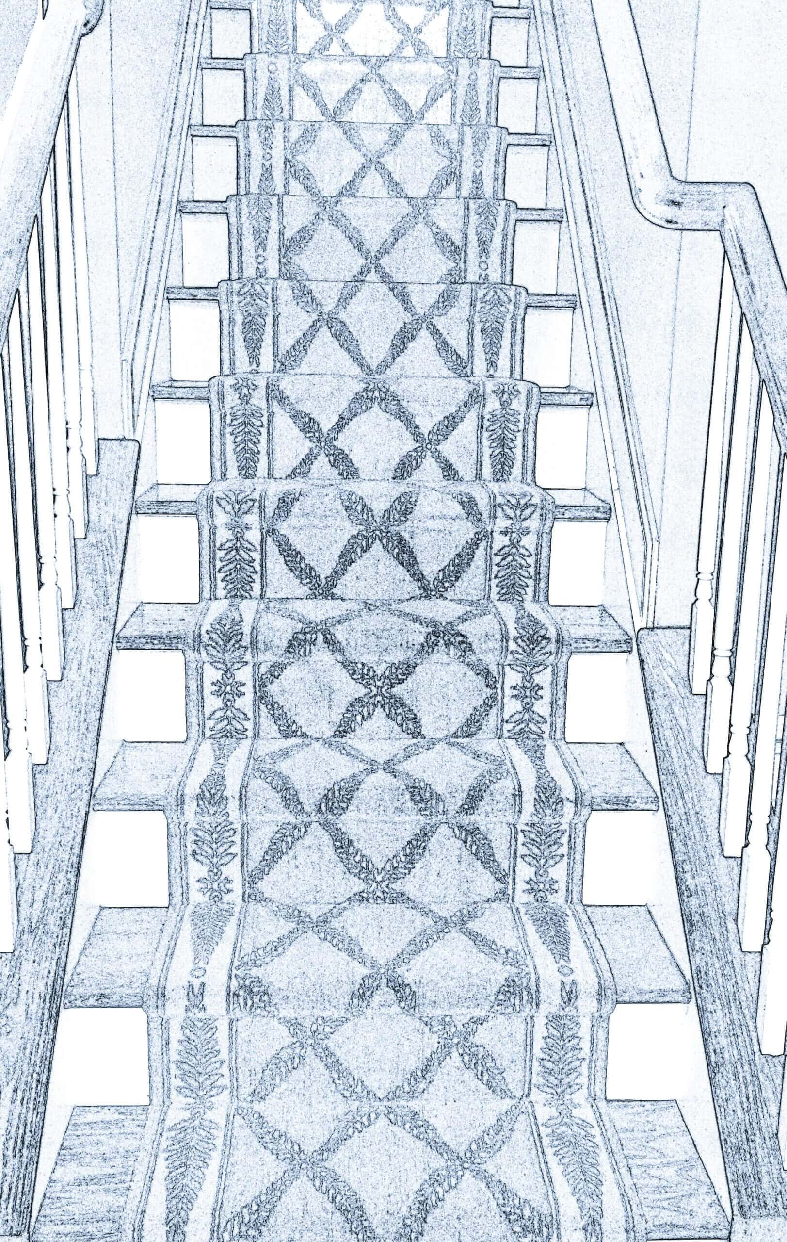 Straight Staircase Line Drawing