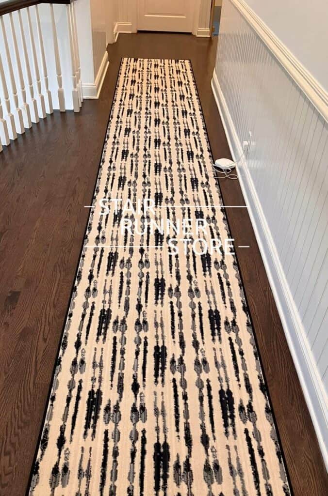 Variegated Custom Size Black Hall Runner
