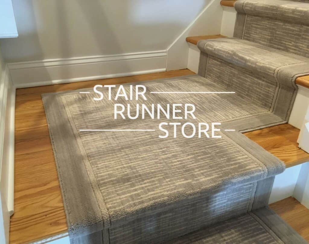 Wellington Stair Runner Icicle custom landing, Inspiration Gallery by Stair Runner Store, Custom Carpet Runners