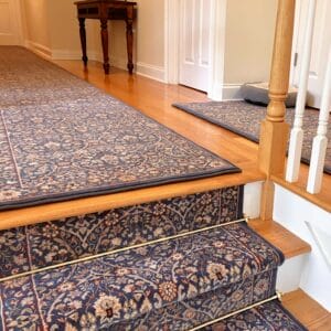Brilliant-7278-Slate-Stair-and-Hall-Runner-Installation, Carpet runner end finish serging