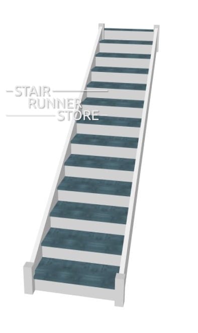 Linear Footage Stair Runner Calculator, Straight staircase drawing, Plan Your Carpet runner Project - Stair Runner Store