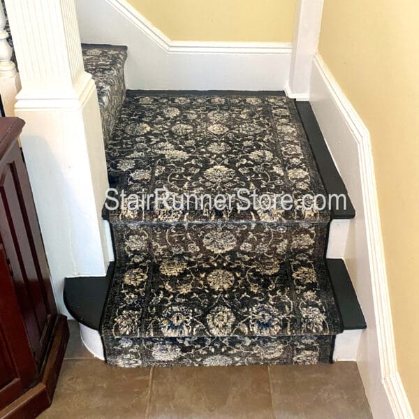 Ancient-Garden-Stair-Runner-57126-Charcoal-Silver-Shipped-project-with custom landing
