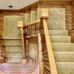 Square Sage Stair Runner Two Shipped Custom L Shaped Landings - Installed Nourison Squares Stair Runner Sage Shipped Custom L Shaped Stair Runner Landings Installed