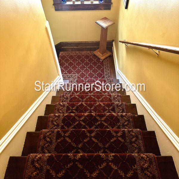 Stanton Anastasia Stair Runner Claret Installed