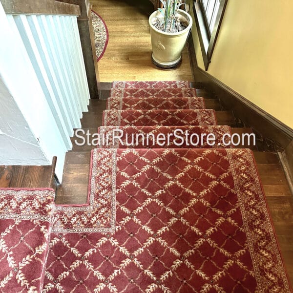 Stanton Anastasia Custom Landing Stair Runner Claret