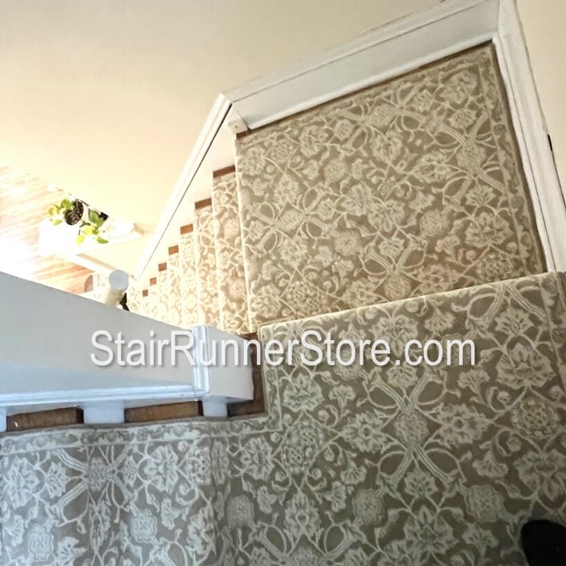 Vivar Champagne Stair Runner - Custom Stair Runner Landings shipped ready to install