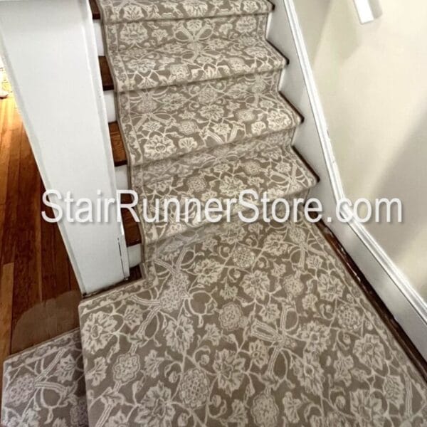 Vivar Champagne Stair Runner - Custom Stair Runner Landings shipped ready to install